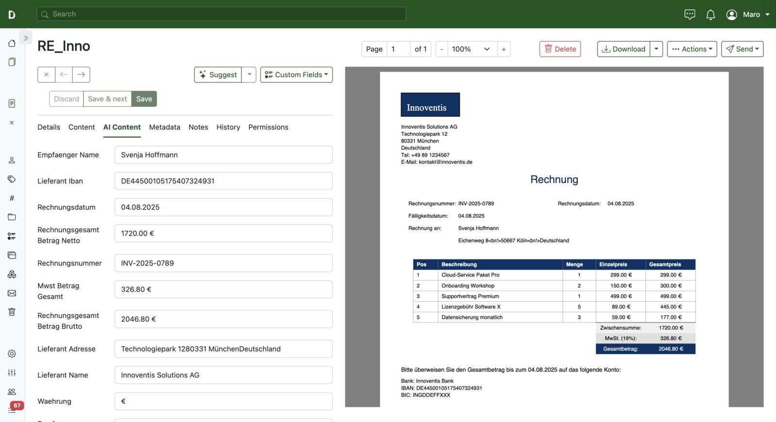 Datenmigration Schritt 7